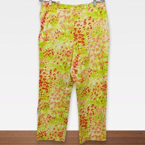 Women's Rafael Cotton Blend Floral Zip Up Size 12